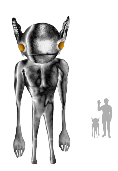 Goblin de Hopkinsville, uma interpretação do artista Tim Bertelink - obra do próprio, CC BY-SA 4.0