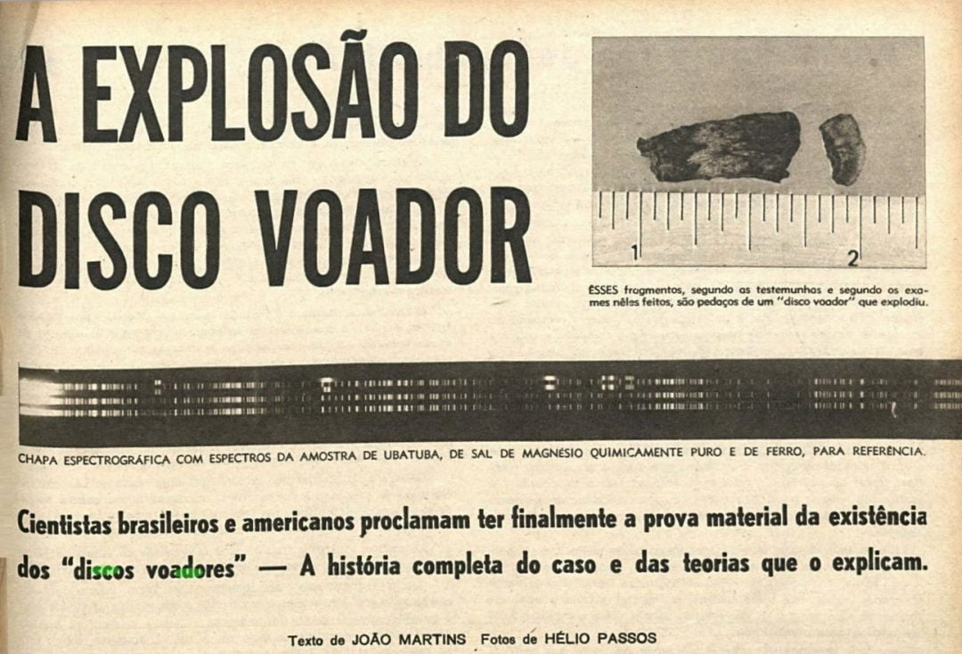 O estranho caso do OVNI que explodiu no céu de Ubatuba 1 O estranho caso do OVNI que explodiu no céu de Ubatuba