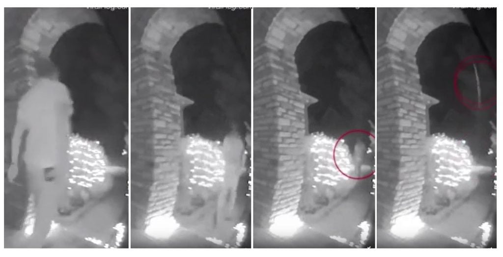 Vídeo curioso mostra homem sendo "abduzido" em um raio de luz 1 Vídeo curioso mostra homem sendo abduzido em um raio de luz