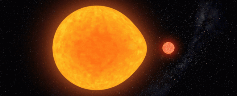 estrela que pulsa apenas de um lado