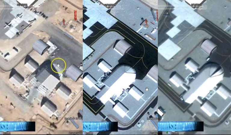 Estranho hangar circular na Área 51 desde a construção