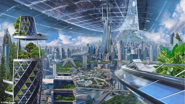 Os habitats espaciais de Jeff Bezos planejados para abrigar um trilhão de pessoas