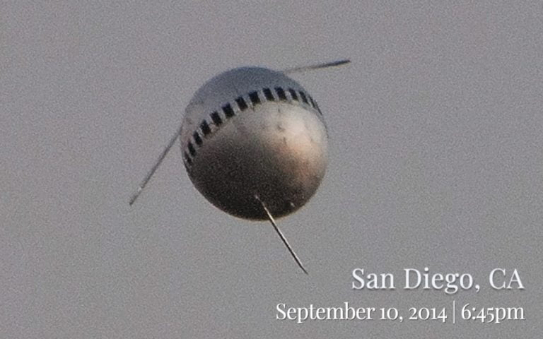Uma esfera estranha sobrevoou a cidade de San Diego em 2014. E foi filmada em alta resolução por um funcionário do Departamento de Defesa.