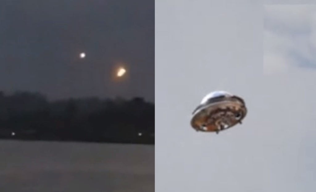 Óvnis no Oiapoque e disco voador no Texas - o primeiro, resultado de erro de interpretação com granadas iluminativas e o segundo uma provável montagem digital (Foto montagem/Portal Vigília)