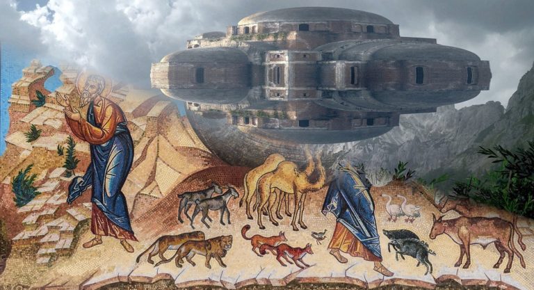 Arca tecnológica. Montagem sobre imagens de Dimitris Vetsikas e Stefan Keller, de Pixabay