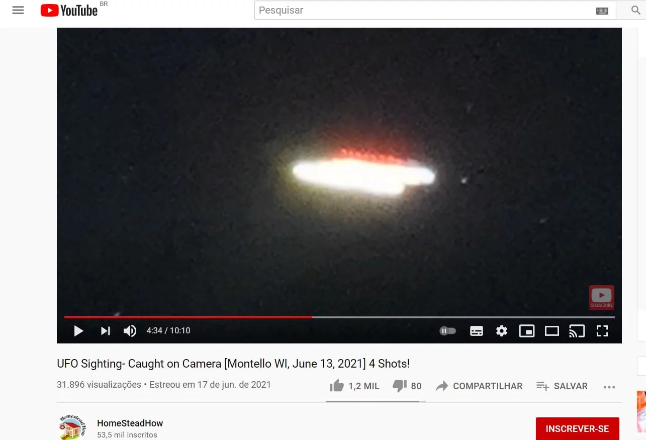 Família de Montello (EUA) publica um dos mais incríveis registros de UFO