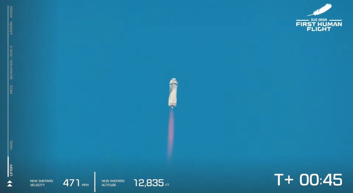 Concorrência no turismo suborbital: Blue Origin leva Jeff Bezos ao espaço 1 Concorrência no turismo suborbital: Blue Origin leva Jeff Bezos ao espaço