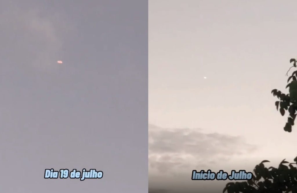 Nova onda de objetos luminosos é registrada em Patos, na Paraíba 1 Objetos registrados por moradoras de Patos, na Paraíba - nova onda de avistamentos de óvnis (Reprodução Patosonline.com)