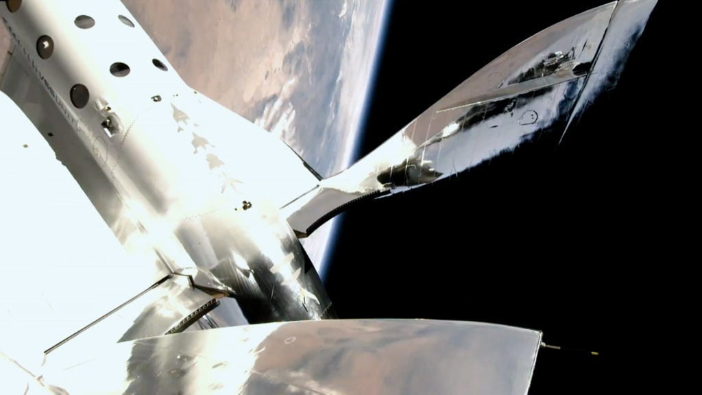 Virgin Galactic lança Richard Branson no VSS Unity e inaugura nova era do turismo espacial 1 VSS Unity faz voo suborbital da missão Unity 22, numa prévia da operação de turismo espacial da Virgin Galactic (Fotos: divulgação/Virgin Galactic)
