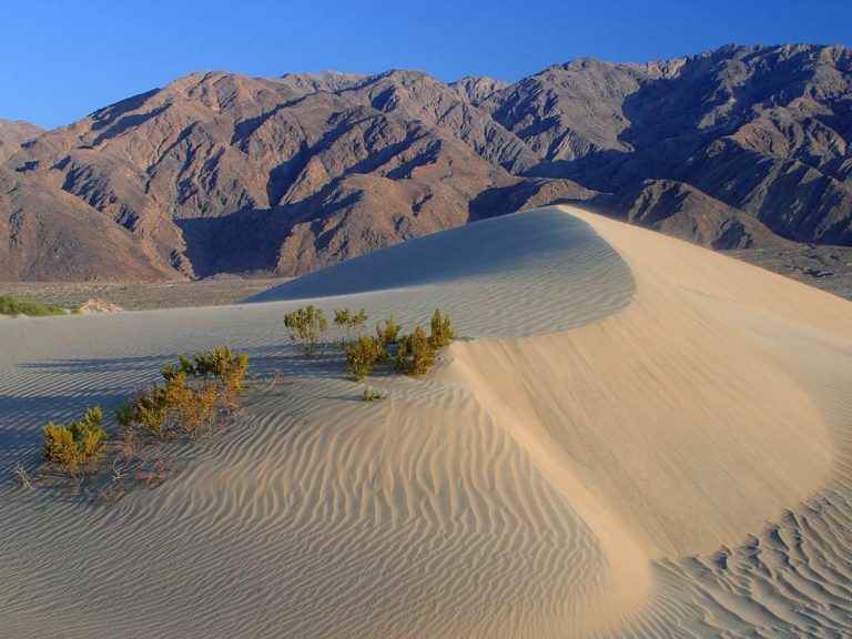 Dunas de Areia no Vale da Morte, ao norte do Deserto de Mojave