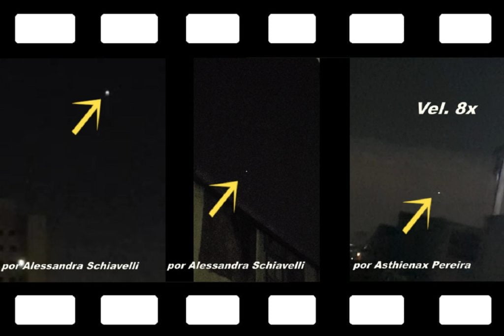 Vídeos em Osasco (SP) mostram objetos luminosos que desaparecem 1 Luzes noturnas filmadas em vários pontos simplesmente desaparecem nos céus em Osasco (SP)