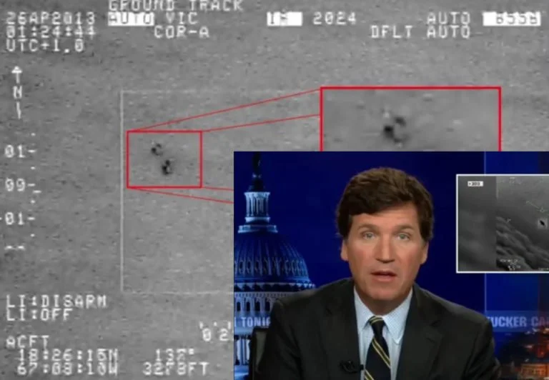 Óvni de Aguadilla parece se dividir em 2. Tucker Carlson, da FOX Nation, apresentou evidência ao físico Michio Kaku (Reprodução)