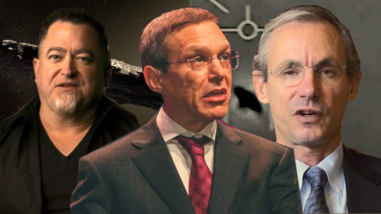 Luis Elizondo, Avi Loeb e Cris Mellon agora estão juntos no Projeto Galileo, em busca de extraterrestres (Foto montagem/Reproduções)