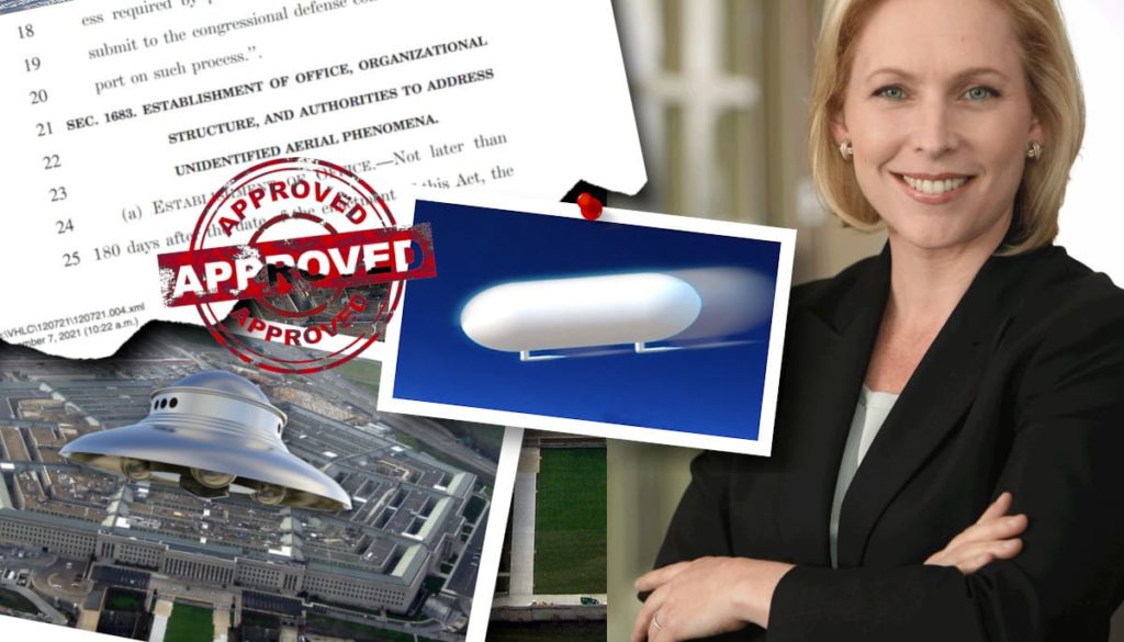 Projeto Blue Book 2.0 vem aí: aprovada a emenda Gillibrand 1 Senato aprova Lei de Autorizacao de Defesa Anual incluindo a emenda Gillibrand que pode ampliar e dar mais transparencia a investigacao UAP