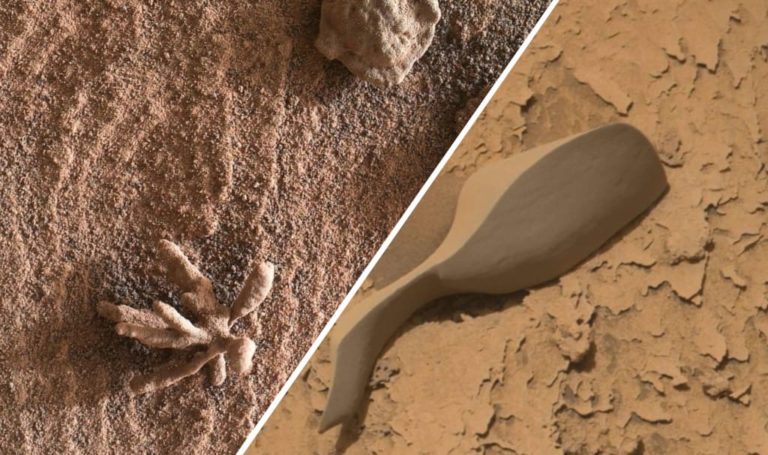 Estranhas formações fotografadas na superfície de Marte pelo rover Curiosity (Fotos Nasa-JPL-Caltech-MSSS-Kevin M. Gill-Divulgação)