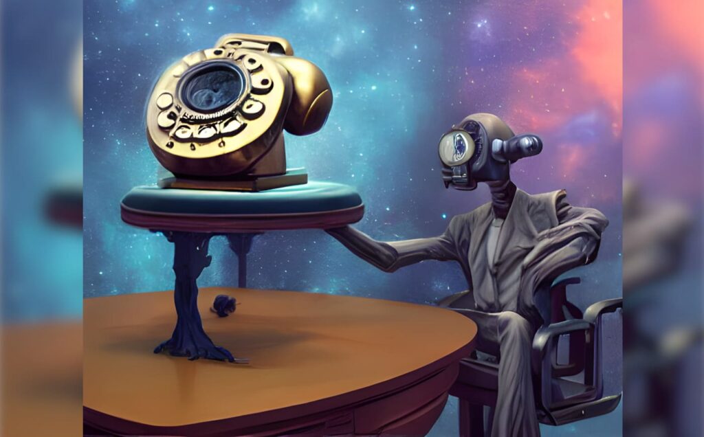 Sem contato: astrofísico propõe solução para o Paradoxo de Fermi 1 Alien esperando um contato. Imagem original Portal Vigília usando StarryAI