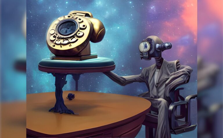 Alien esperando um contato. Imagem original Portal Vigília usando StarryAI