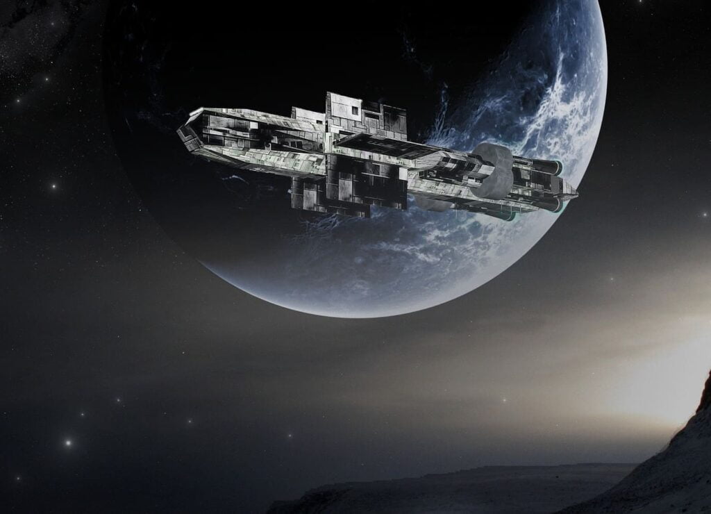 Chefe de óvnis do Pentágono disse que pode haver naves-mãe extraterrestres no sistema solar. Será? 1 Naves-mãe já poderiam estar em nosso sistema solar? Imagem de Thomas Budach por Pixabay