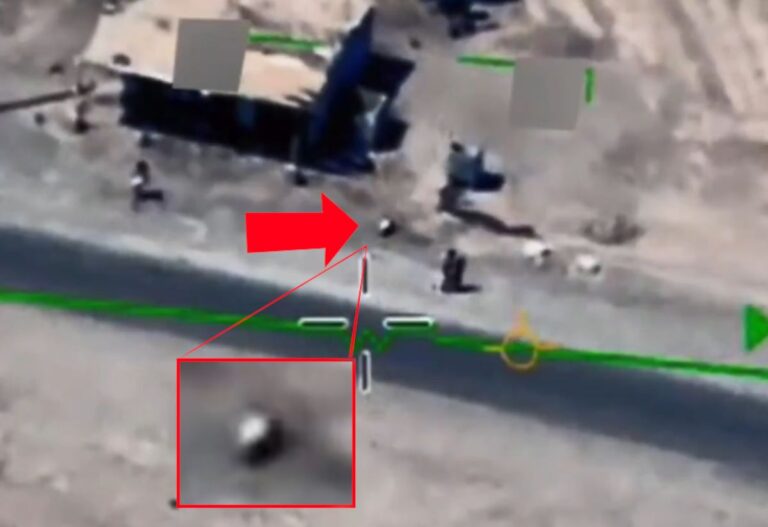 Orbe voou através da tela da câmera de um drone, passando logo acima de prédios e pessoas (Crédito: AARO/Pentágono)