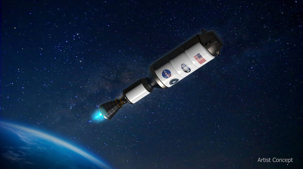 Novas tecnologias poderão levar exploração espacial a outras estrelas em duas décadas 4 Concepção artística do Demonstration Rocket for Agile Cislunar Operations (DRACO), ou foguete de demonstração para operações cislunares ágeis (DARPA)