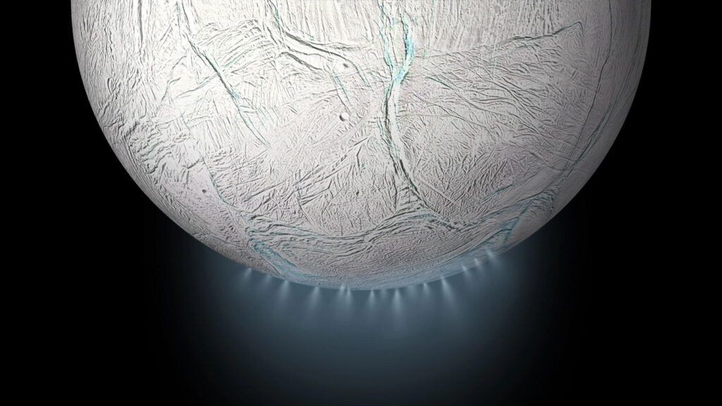 Pesquisa revela que lua Encélado tem as moléculas chave para vida extraterrestre 2 Encelado (Ilustração: NASA/JPL-Caltech/S_Hemi)