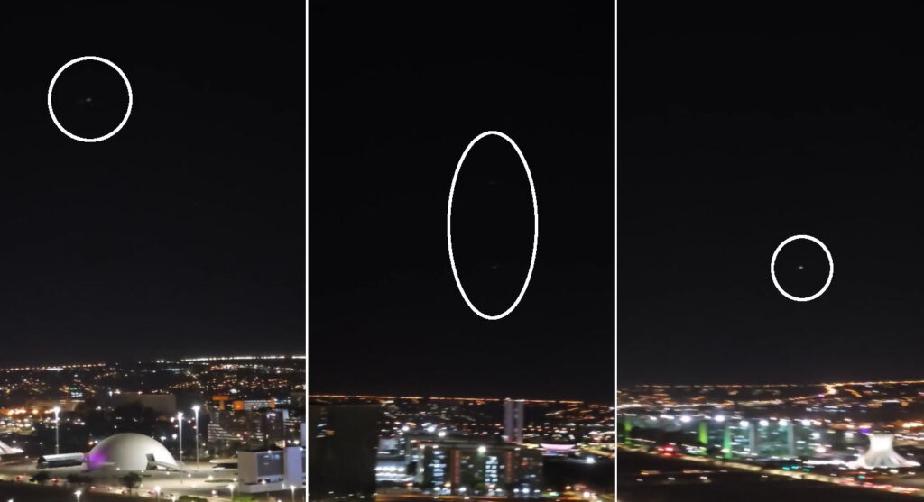 O que são as luzes misteriosas que apareceram no céu de Brasília? 1 Luzes misteriosas em Brasília (Reprodução/Crédito: Rony Vernet)