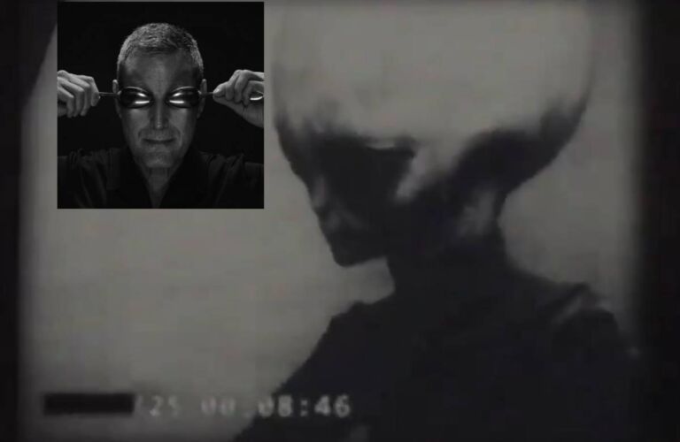 Uri Geller tentou relacionar uma suposta experiência pessoal a Skinny Bob, um dos mais famosos alienígenas Grey da Internet