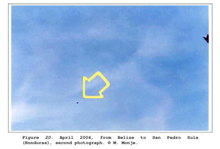 Imagem analisada pelo relatório Esferas nas Imagens de UAP Aéreos (Reprodução/Spheres In Airbone UAP Imagery/Ballester Olmos e Martin Shough)