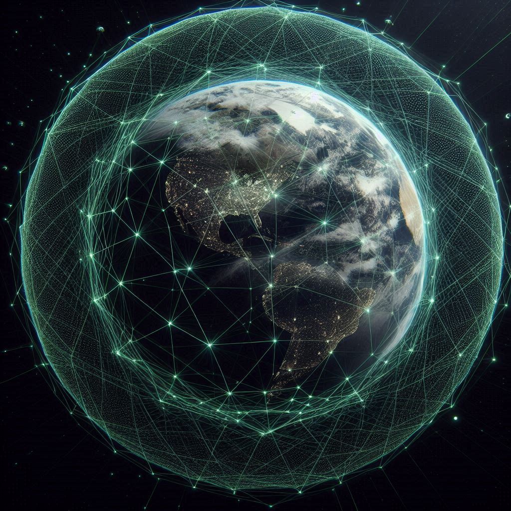 Startup apresenta tecnologia de IA para detectar "satélites anômalos" 2 Inteligência artificial de startup vai trabalhar para DARPA na detecção de satélites anômalos (Ilustração criada com IA/Portal Vigília)
