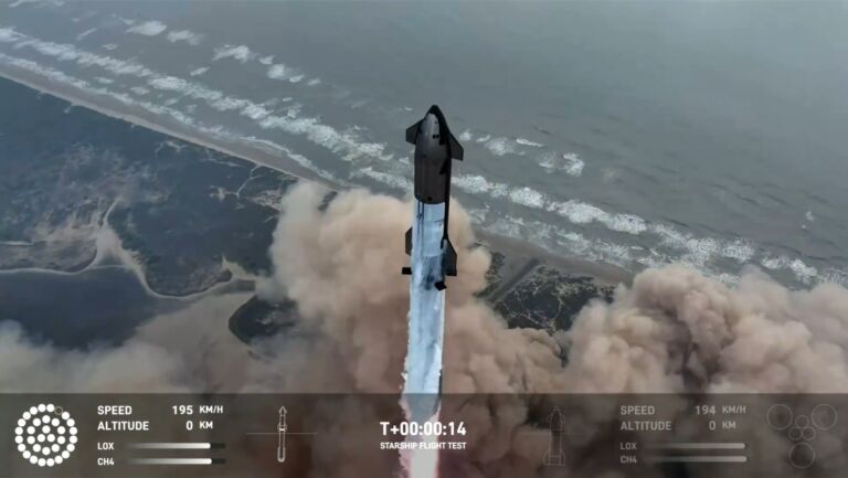 SpaceX alcanca conquista historica na exploracao espacial ao conseguir pouso controlado de SuperHeavy e StarShip Reproducao SpaceX X.com