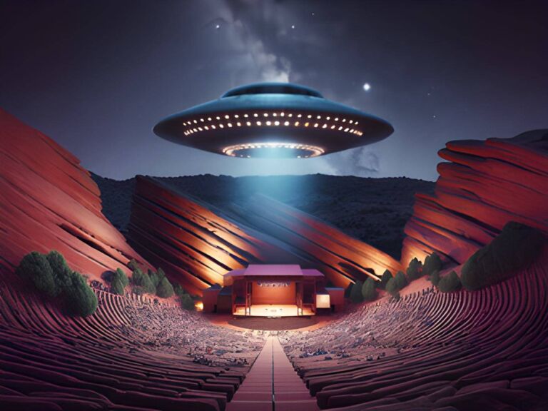 Funcionarios alegam ter visto disco voador sobre o anfiteatro Red Rocks apos show