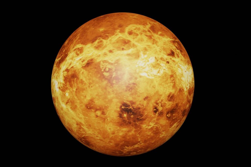 Vida em Vênus? Fosfina detectada mais profundamente na atmosfera – e talvez amônia 2 Imagem de Vênus gerada a partir de renderização 3D da NASA (Freepik)