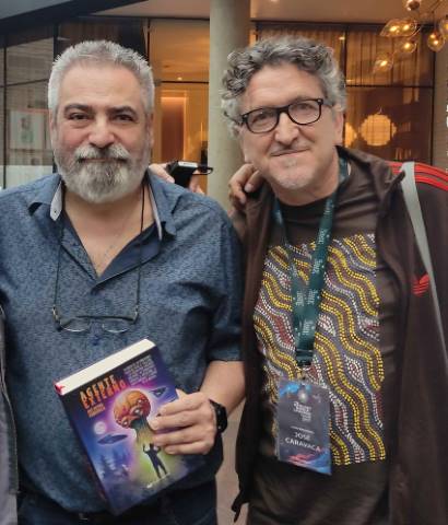 The Ufology World Congress de Barcelona: Europa não prioriza os OVNIs 8 Nestor Berlanda e Jose Antonio Caravaca (cortesia Pablo Villarrubia)