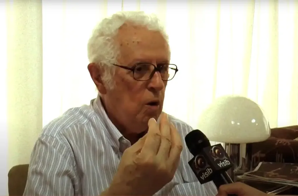 Mário Nogueira Rangel, um dos grandes nomes da ufologia brasileira, morre aos 91 anos 1 Mário Rangel em entrevista (Reprodução - Youtube - Visib)