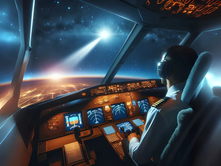 Pilotos da Azul relataram eoncontro com luzes estranhas nos céus do Ceará. FAB confirmou diálogos (Ilustração criada com auxílio de IA)