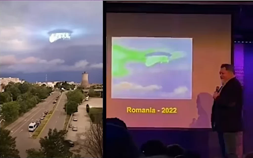 Análise incorreta de montagem simples ('nave-mãe') coloca em cheque a credibilidade de Lue Elizondo (Reprodução Facebook/X.com)