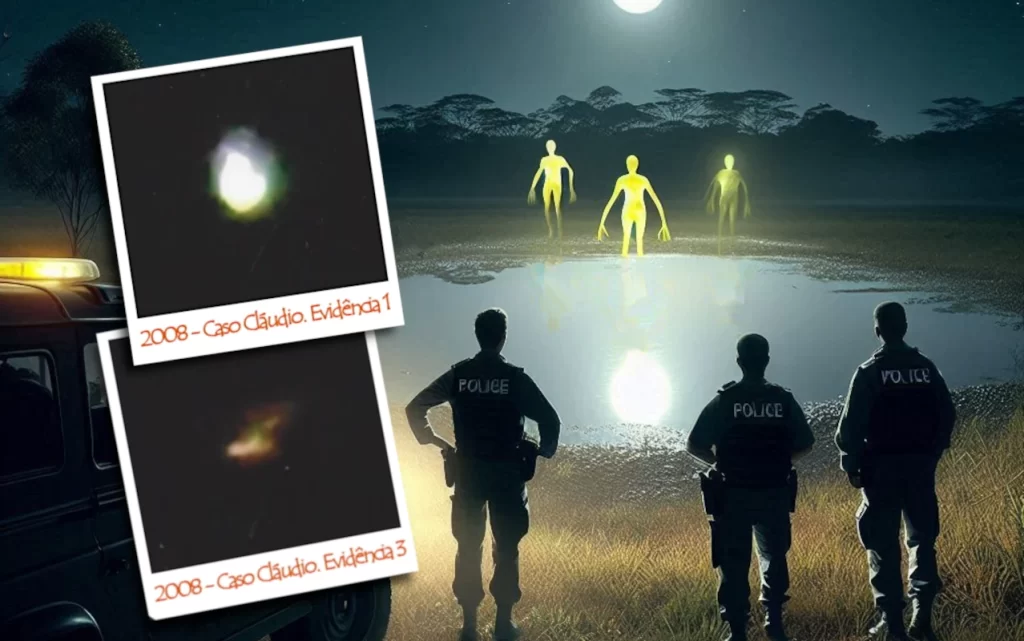 Caso Cláudio: quando os OVNIs tornaram a cidade mineira um marco da Ufologia 1 Caso Cláudio: uma complexa história envolvendo óvnis, seres de luz, missing time, relatório oficial e casos recentes. Montagem com fotos reais (cortesia Edison Boaventura Jr.) e ilustração base gerada com Meta IA