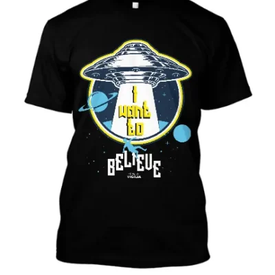 Camiseta I Want To Believe - Eu quero acreditar, estilizada - Linha Cores
