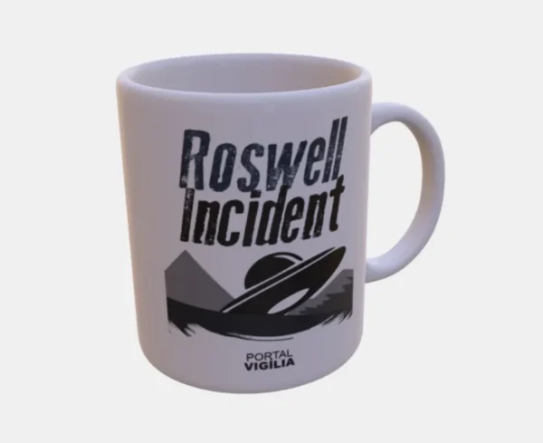 Caneca Roswell Incident - o mais famoso caso da Ufologia mundial: um acidente de um OVNI/UFO