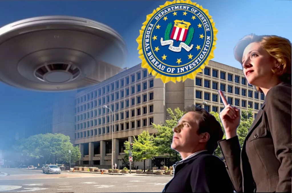 FBI confirma grupo secreto de investigação de óvnis, mas temores políticos ameaçam continuidade 1 Grupo Secreto Informal no FBI: Arquivo X? Montagem sobre foto do quartel general do FBI - Edifício J. Edgar Hoover (Foto por Ajay_suresh/Wikimedia)