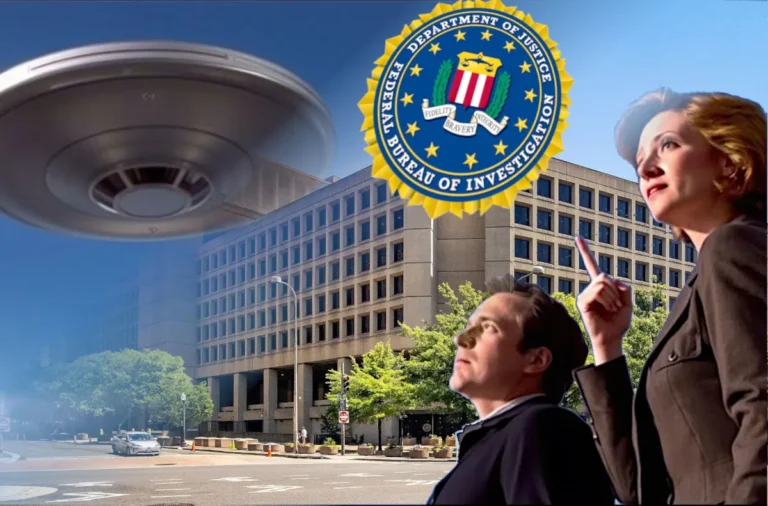 Grupo Secreto Informal no FBI: Arquivo X? Montagem sobre foto do quartel general do FBI - Edifício J. Edgar Hoover (Foto por Ajay_suresh/Wikimedia)