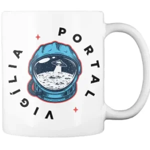Caneca Astronauta avista OVNI na Lua - Space UFO