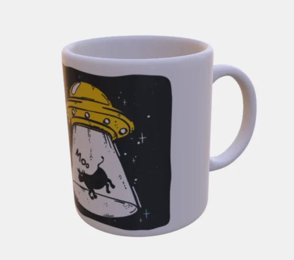 Caneca Leve-me ao seu líder - disco voador e gado - Image 3