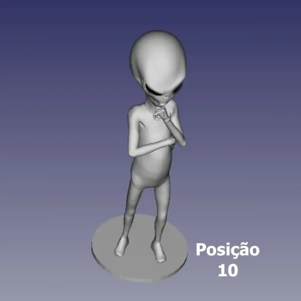 Boneco Estatueta Colecionável Alien Grey - Impressão 3D - Imagem 11