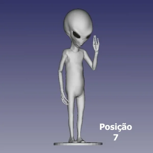 Boneco Estatueta Colecionável Alien Grey - Impressão 3D - Imagem 8