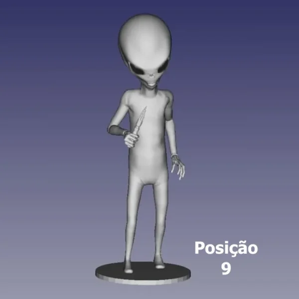 Boneco Estatueta Colecionável Alien Grey - Impressão 3D - Image 10