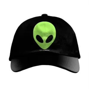 Boné de Alien Grey Verde Radioativo - Cores Aba Reta