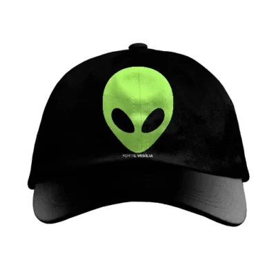 Boné de Alien Grey Verde Radioativo - Cores Aba Reta