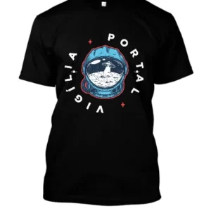 Camiseta Astronauta avista OVNI na Lua - Linha Cores Classic