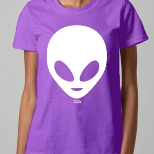 Camiseta Baby Long de alienígena/ET Grande - Linha Cores - Algodão